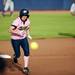 Michigan center fielder Lyndsay Doyle watches a hit ball as she runs to third in the game against Northwestern on Friday, May 3. Daniel Brenner I AnnArbor.com